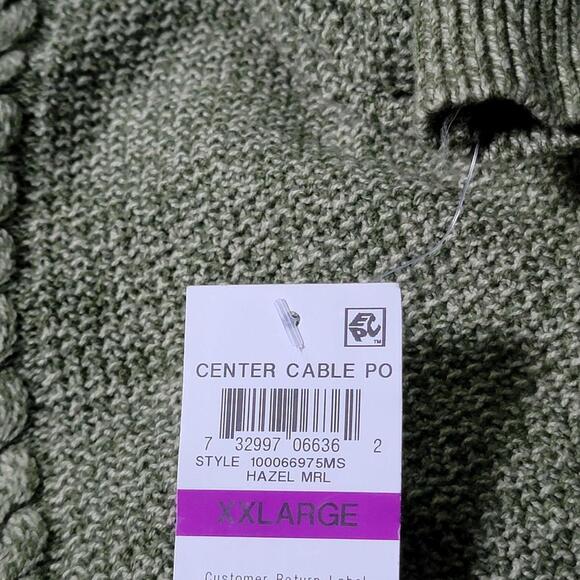 Karen Scott Cable-Knit Panel Sweater - Picture 2 of 2